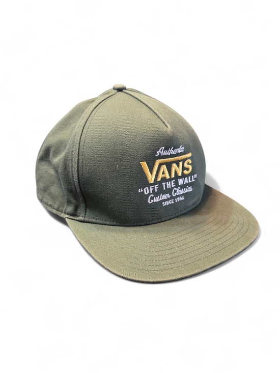 Vans Other - Vans Olive Green Embroidered 'Off The Wall' Snapback Hat